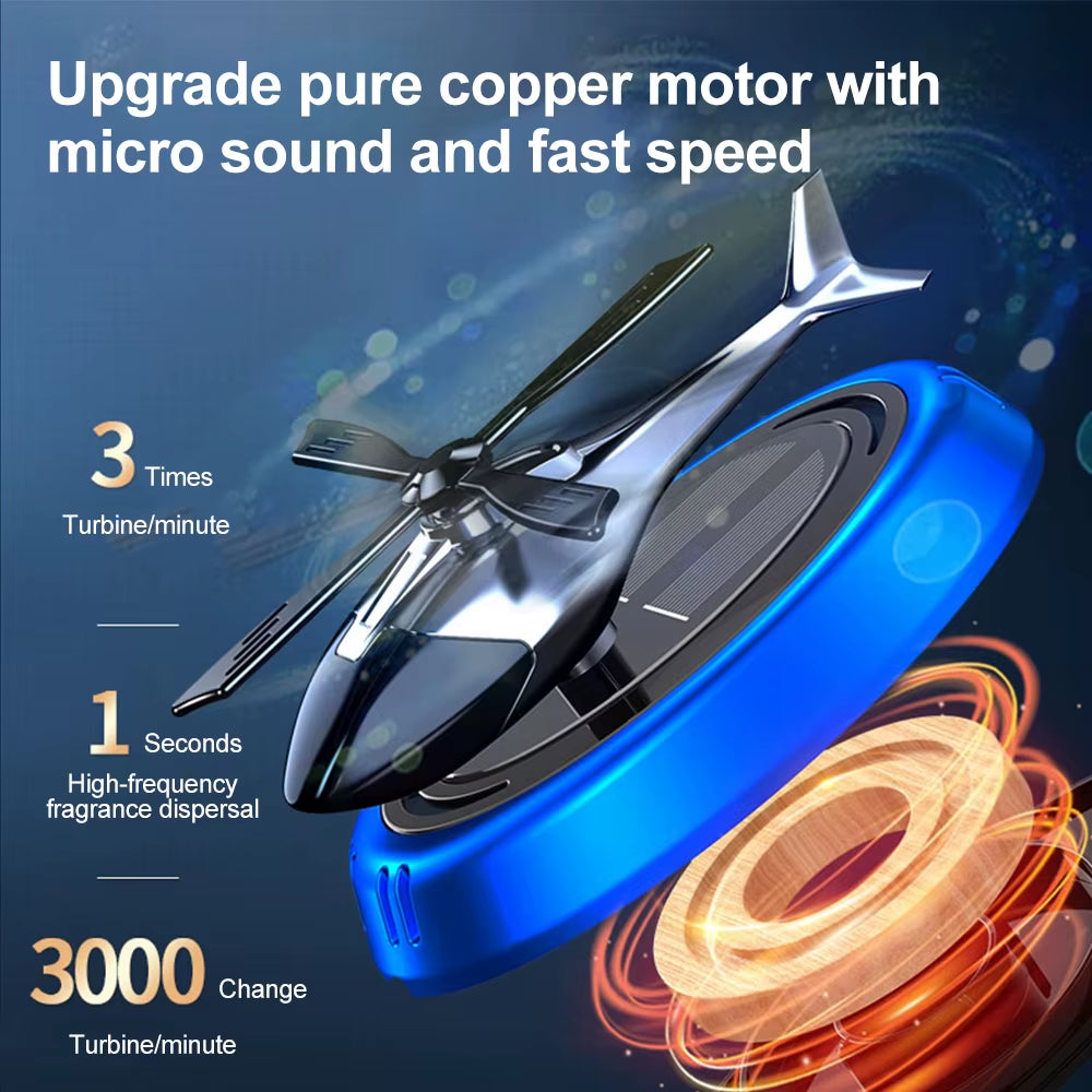 Solar Car Air Freshener Perfume Helicopter Decoration Interior Decoration Solar Car Rotating Aromatherapy Perfume Diffuser