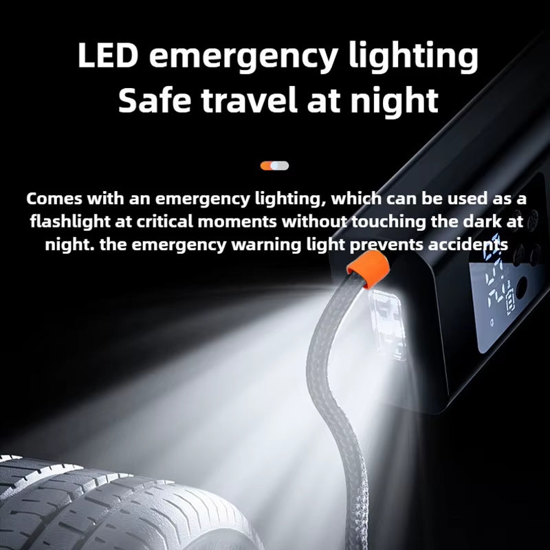 150Psi Wireless/Wired Portable Tire Inflator Car Tire Inflator Pump with Digital Display Electric Inflator Mini Bicycle Air Pump