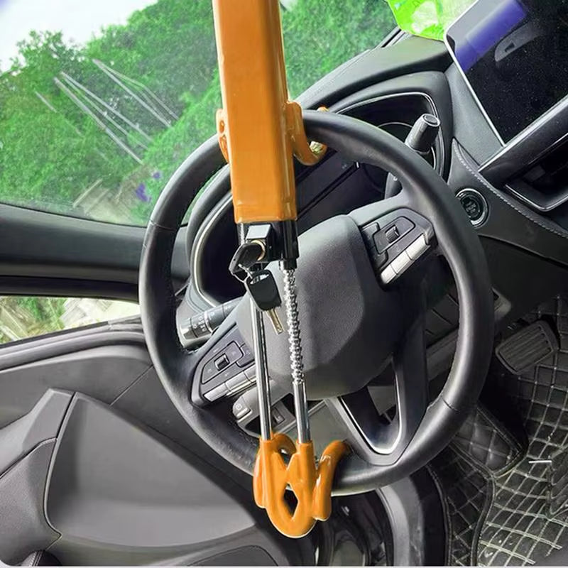 Lock for Steering Wheel Robust Car Device Wheel Lock Sturdy Versatile Theft Prevention Car Lock for Cars Trucks