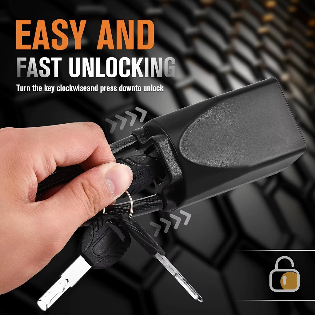 Steering Wheel Lock anti Theft SUV Anti-Theft Car Locks Wheel Locks for Cars Truck Bold Steel Cable Seatbelt Fastener Lock