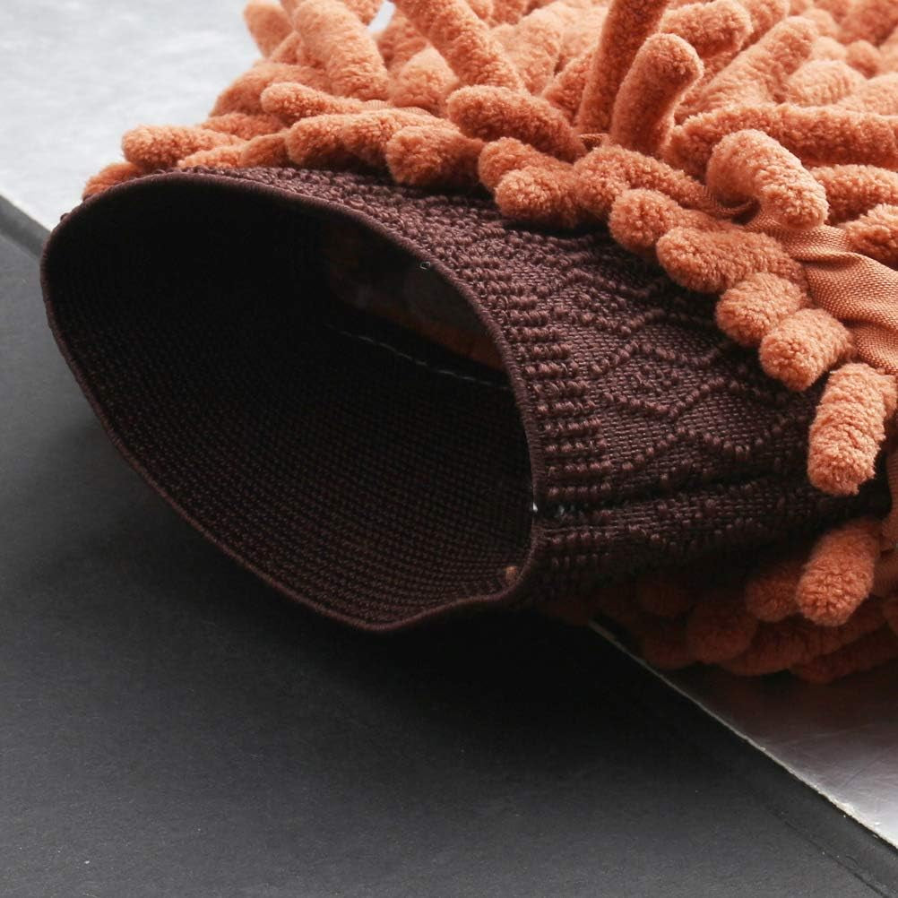 4 Pcs Car Wash Mitts, Double Sided Microfiber Mitts Super Absorbent Microfibre Gloves Microfibre Cloth for Car & Household Cleaning (Random Color)
