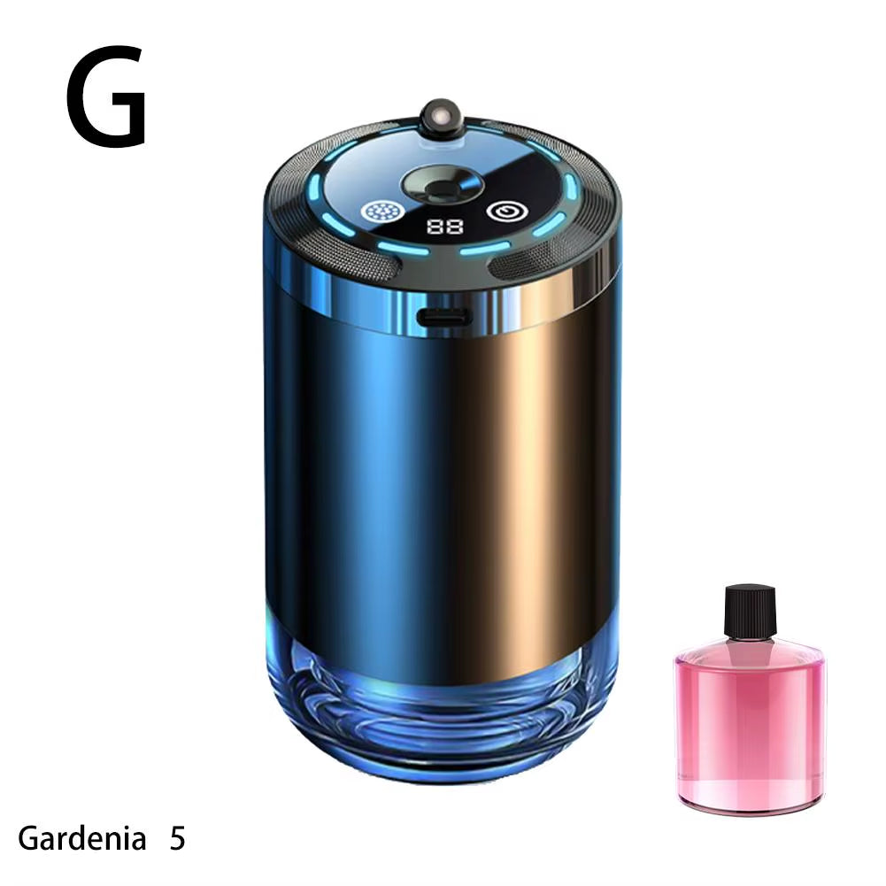 Car Aroma Diffuser with LED Starry Ambient Light 50Ml Cologne Perfume Car Air Freshener Flavoring for Cars Fragrance Diffusers