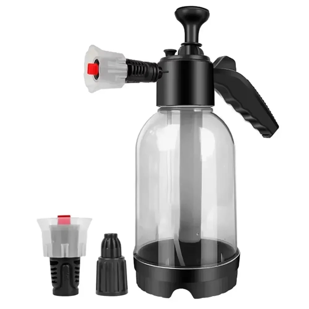 2L Hand Pump Foam Sprayer Pneumatic Washer Foam Snow Foam High Pressure Car Wash Spray Bottle for Car Home Cleaning