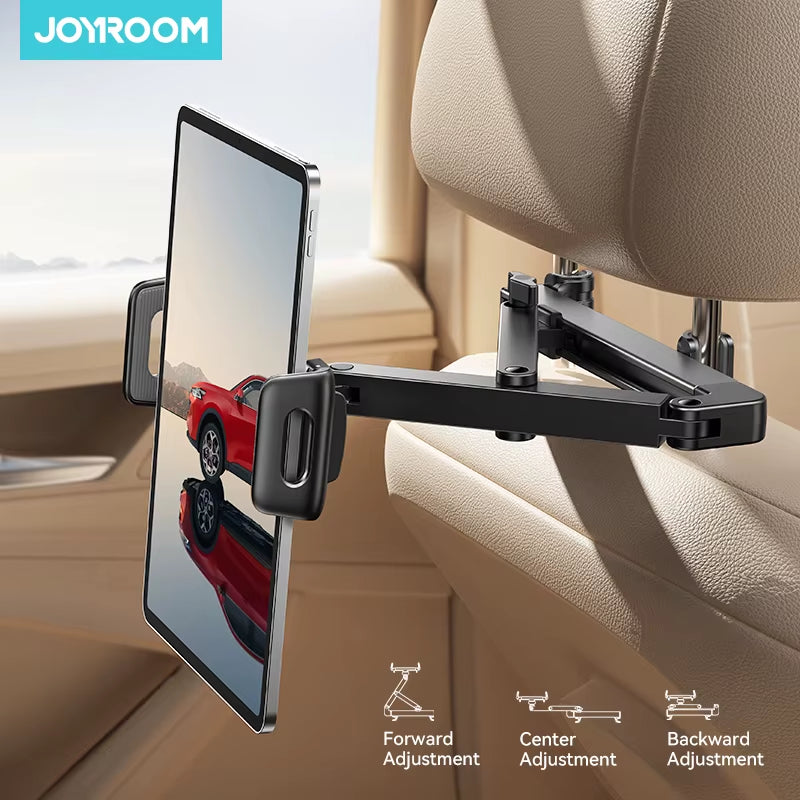 Car Headrest Tablet Holder 3 in 1 Stretchable Backseat Phone Holder for Ipad Air/Mini Samsung Tab 4.7-12.9'' Devices
