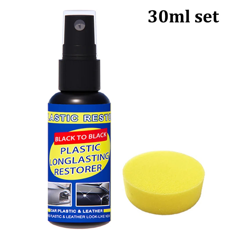 Car Plastic Restorer Back to Black Gloss Car Cleaning Products Plastic Leather Restore Auto Polish and Repair Coating Renovator