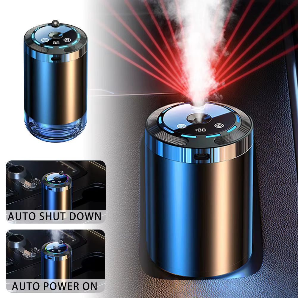 Car Aroma Diffuser with LED Starry Ambient Light 50Ml Cologne Perfume Car Air Freshener Flavoring for Cars Fragrance Diffusers