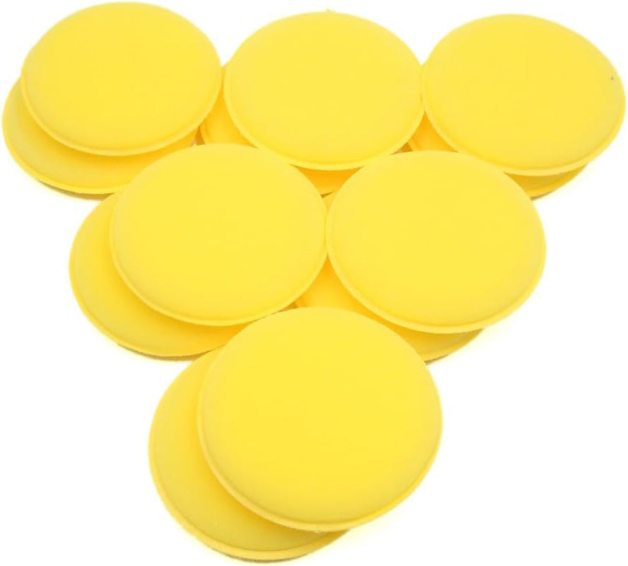 Sourcing Map 12 Pcs Waxing Polish Foam Sponge Wax Applicator Cleaning Detailing Pads for Car