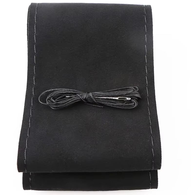 Suede Car Steering Wheel Cover Universal 38CM Car Steering Wheel Cover Leather Nterior Parts Braiding Cover for Steering Wheel