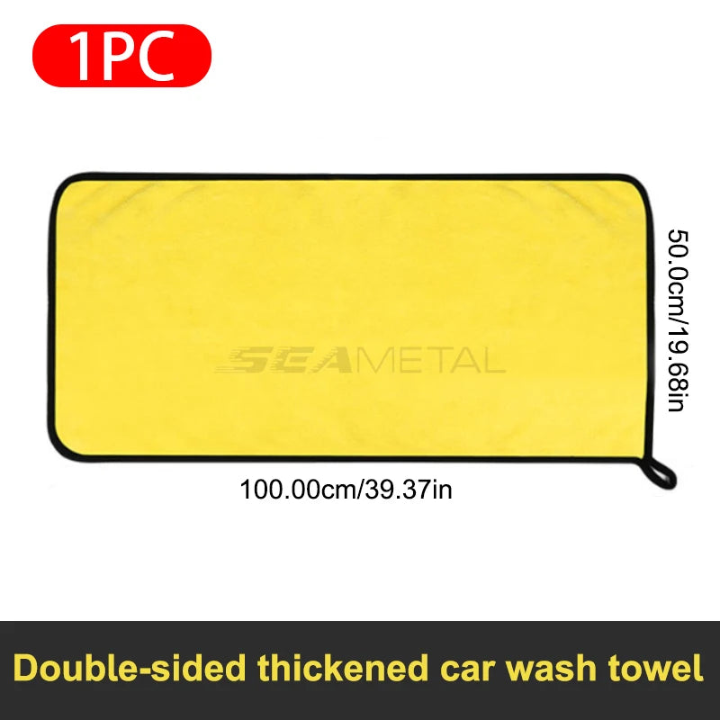SEAMETAL High-End Microfiber Towel Car Wash Towel Detailing Cleaning Cloth Car Wash Drying Towel Car Absorbent Cleaning Products