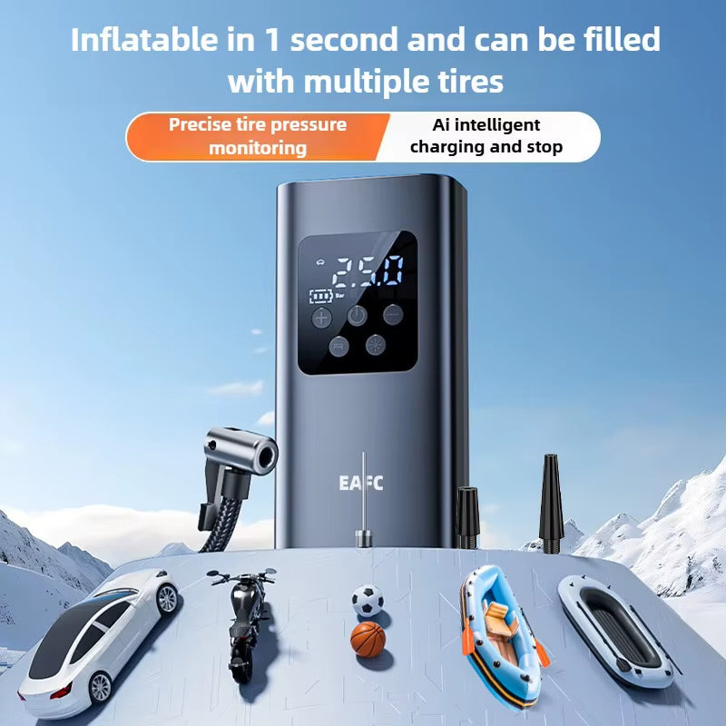150Psi Wireless/Wired Portable Tire Inflator Car Tire Inflator Pump with Digital Display Electric Inflator Mini Bicycle Air Pump