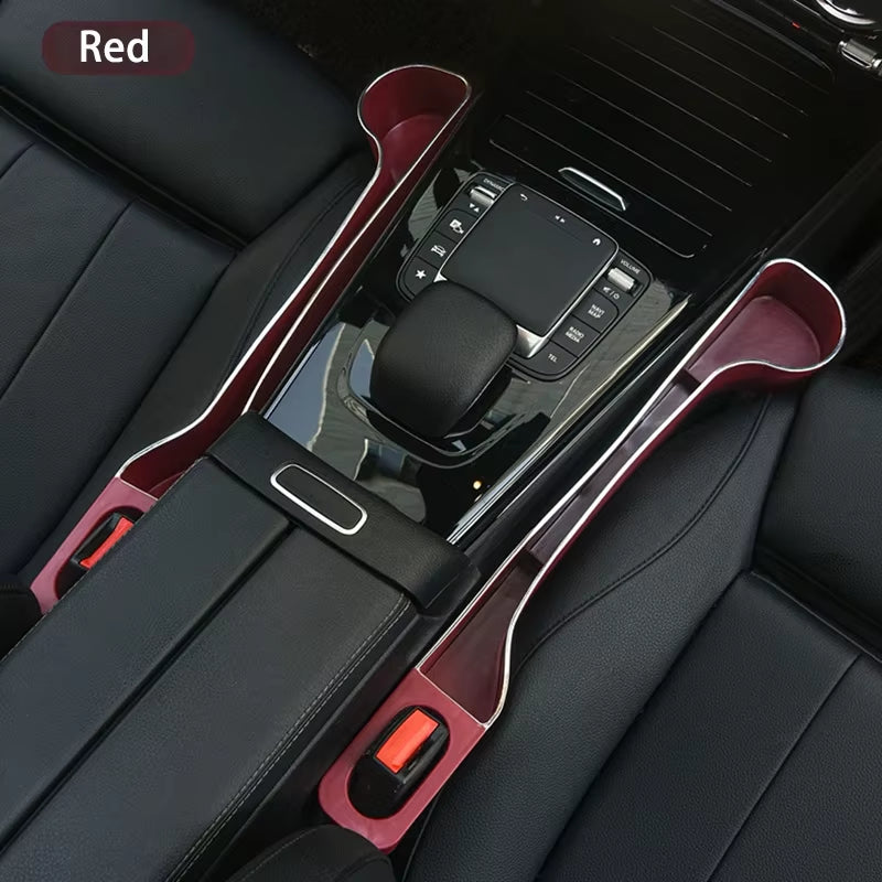 Car Seat Gap Filler Organizer- Upgrade Car Side Seat Gap Filler with Cup Holder and Phone Holder- Car Seat Gap Organizer 2 Pack