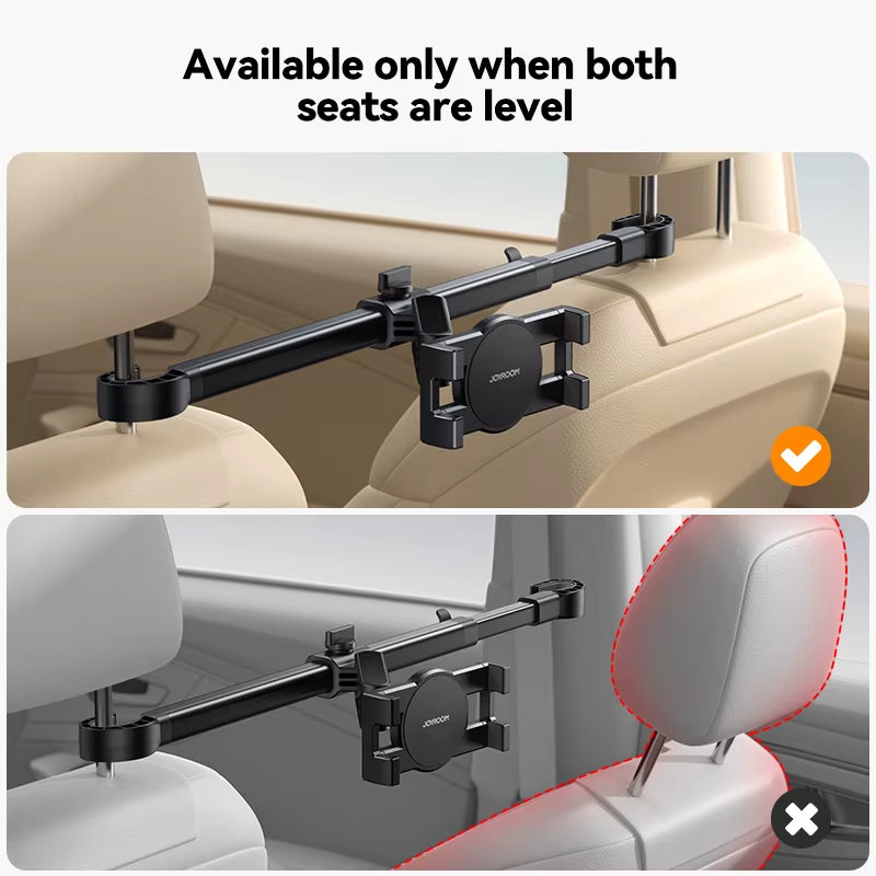Stretchable Car Tablet Holder Backseat Headrest Tablet Phone Mount with Extension Arm 2 Hooks for 4.7-12.9" Devices