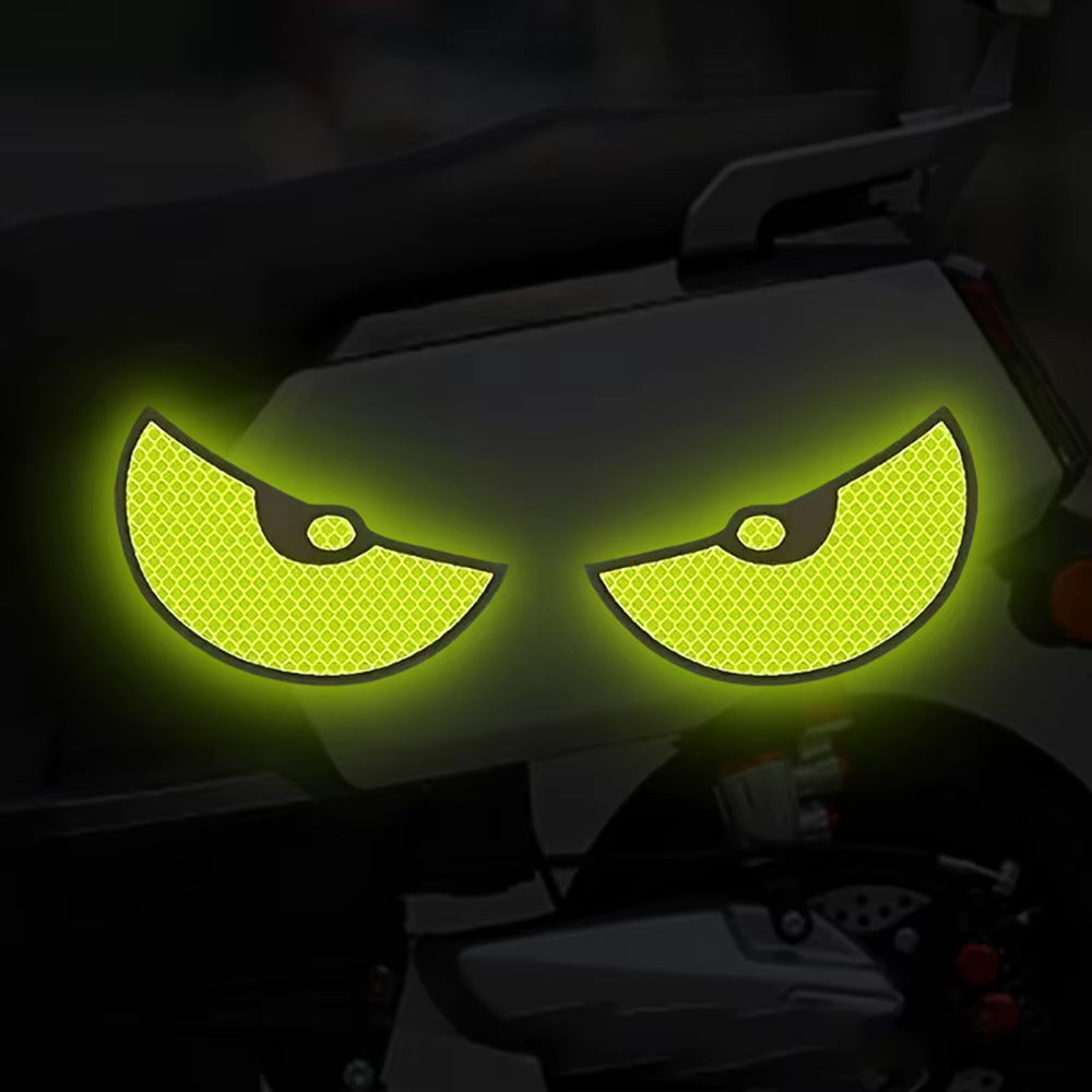 2Pcs/Set Reflective Car Stickers Motorbike Helmet Improve Your Vehicle'S Visibility and Safety with Devil Eye Stickers