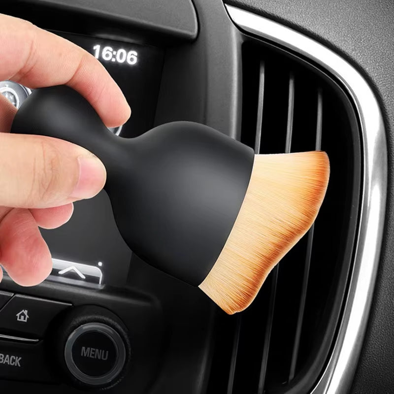 Cleaning Soft Brush Car Vent with Casing Car Interior Cleaning Tool Artificial Car Brush Car Crevice Detailing Dusting Car