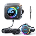 Bluetooth 5.3 FM/AUX Bluetooth Car Charger Adapter Air Vent Installation 3 Ports PD&QC 3.0 FM Bluetooth Car Transmitter
