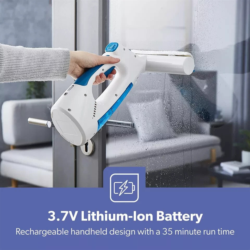 GEEPAS Cordless Window Vac Rechargeable Vacuum Cleaner Compact Electric Cleaner