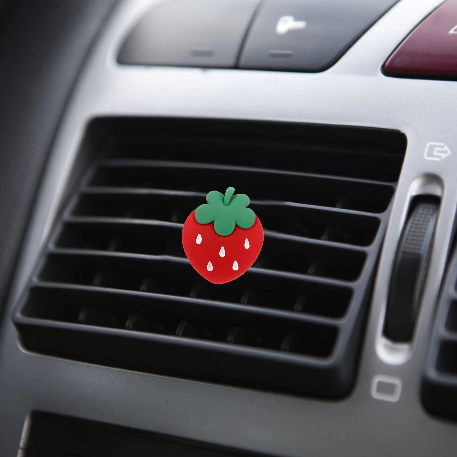 2 Pcs Car Air Vent Clips Strawberry Decor Car Air Vent Clips Resin Perfume Holder Freshener Accessories Interior Decors Vehicle