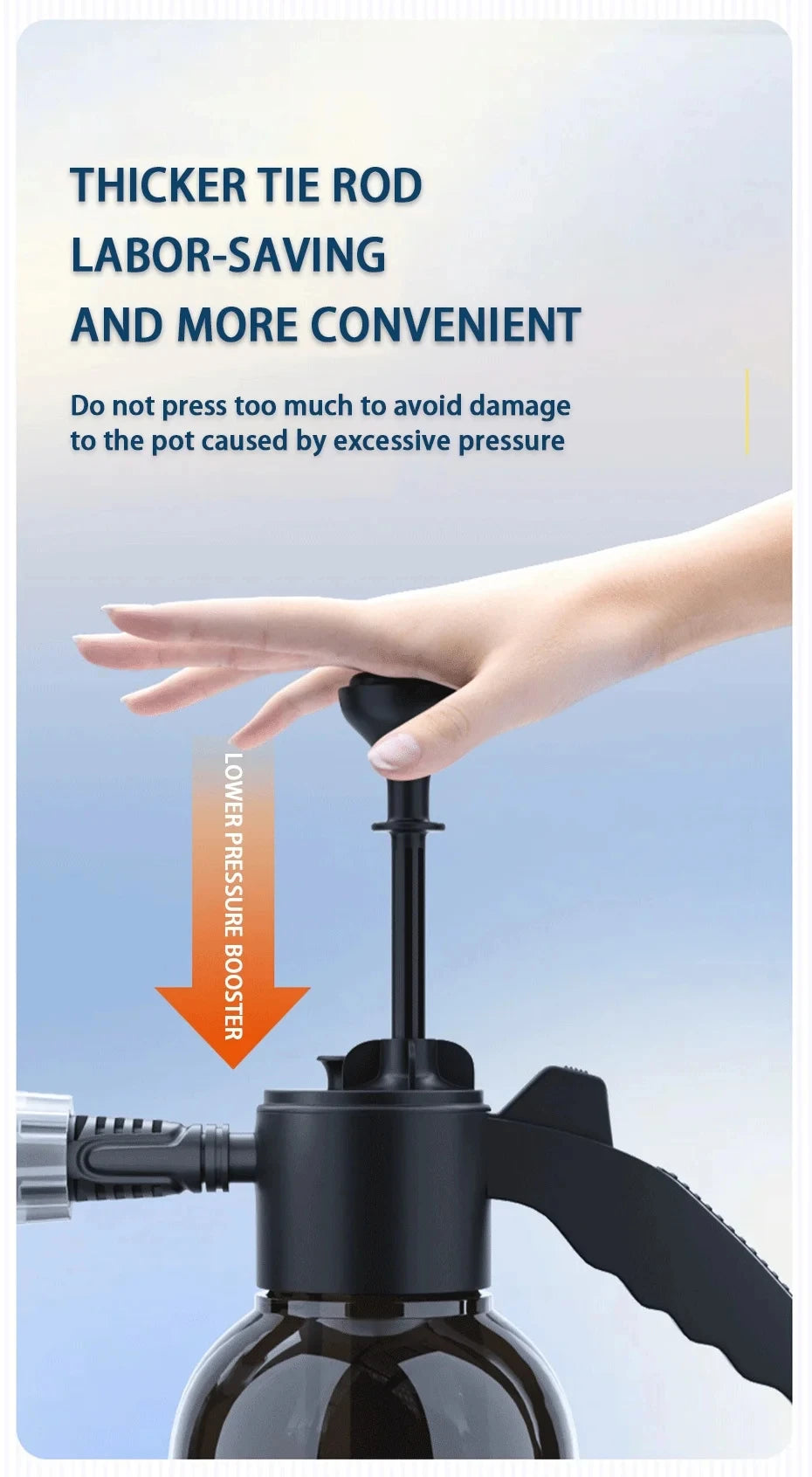 2L Hand Pump Foam Sprayer Pneumatic Washer Foam Snow Foam High Pressure Car Wash Spray Bottle for Car Home Cleaning