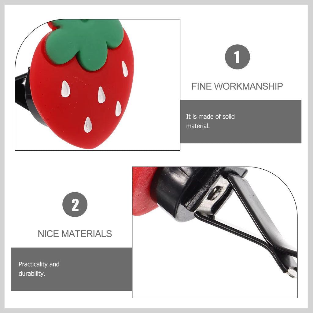 2 Pcs Car Air Vent Clips Strawberry Decor Car Air Vent Clips Resin Perfume Holder Freshener Accessories Interior Decors Vehicle
