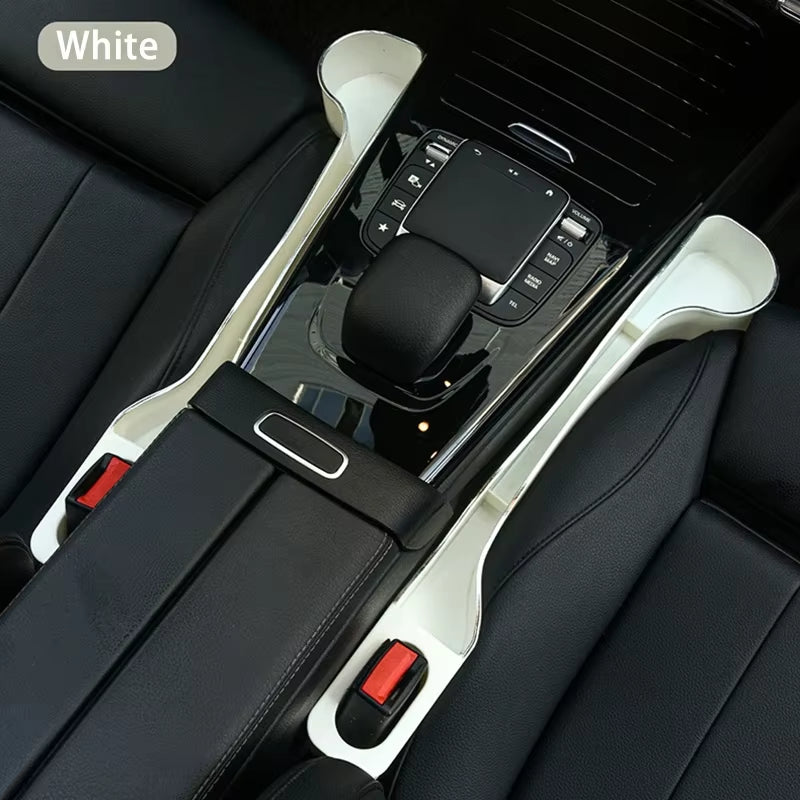 Car Seat Gap Filler Organizer- Upgrade Car Side Seat Gap Filler with Cup Holder and Phone Holder- Car Seat Gap Organizer 2 Pack