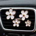 Car Air Fresheners, Car Scents Vent Clip Air Freshener, Flower Air Freshener Car Clips, Pink & White&Black