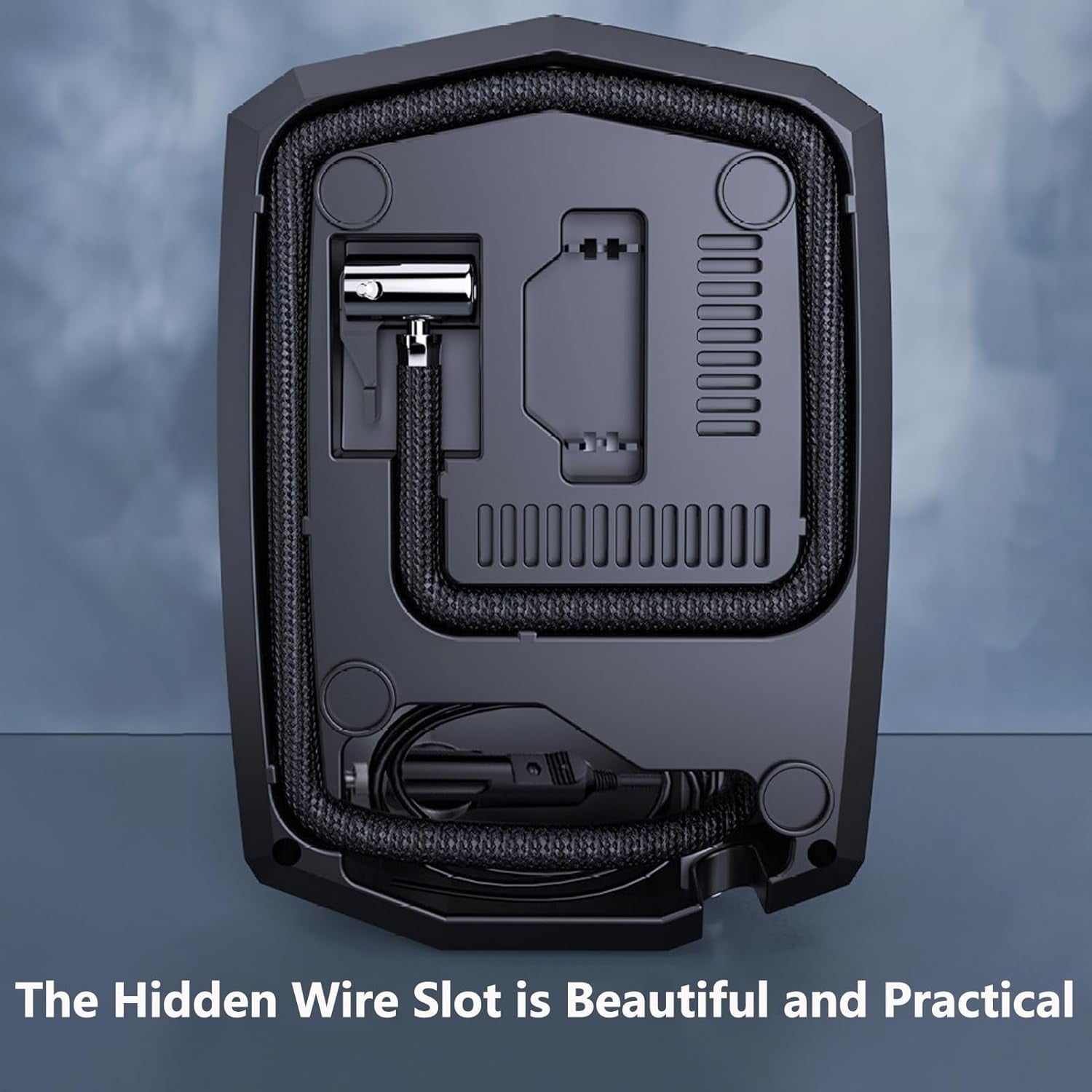 Digital Tyre Inflator,Tyre Inflator Portable Air Compressor Car Tyre Pump with 3 Nozzle Adaptors and Digital Led Light,12V Rapid Tyre Inflator Air Compressor for Car Tires and Other Inflatables