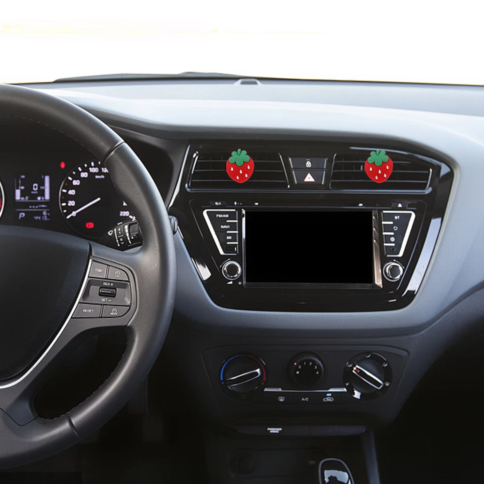 2 Pcs Car Air Vent Clips Strawberry Decor Car Air Vent Clips Resin Perfume Holder Freshener Accessories Interior Decors Vehicle