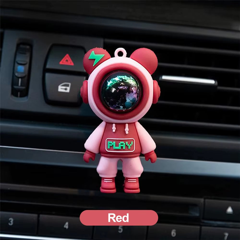 Car Air Outlet Perfume Clips Cartoon Astronaut Car Aromatherapy Ornaments Air Conditioning Aroma Diffuser Clip Car Decoration