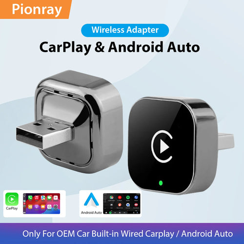 New  2 in 1 Wireless Carplay Adapter&Android Auto Wireless Adapter, 5Ghz Wifi Type-C/Usb Plug Play Carplay Wireless