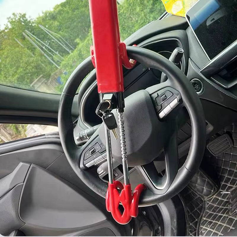 Lock for Steering Wheel Robust Car Device Wheel Lock Sturdy Versatile Theft Prevention Car Lock for Cars Trucks