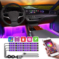 Bluetooth Car LED Strip Lights, Multi DIY Color Music under Dash Interior LED Lights with Sound Active Function