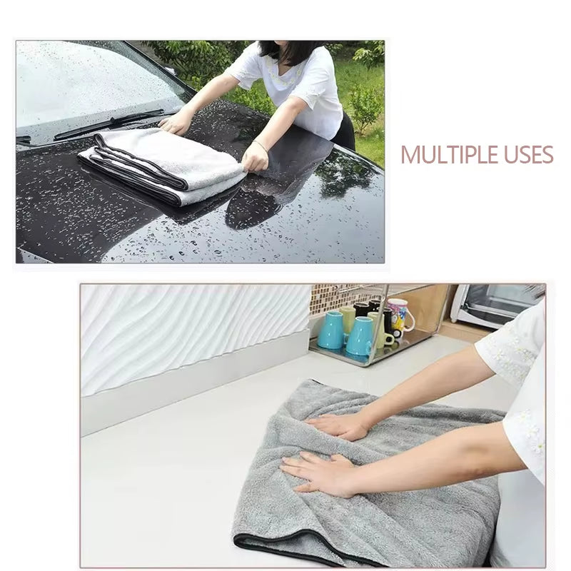 SEAMETAL Microfiber Auto Wash Towel Super Absorbency Car Cleaning Drying Towel Multifunctional Cloths for Car Wash Accessories