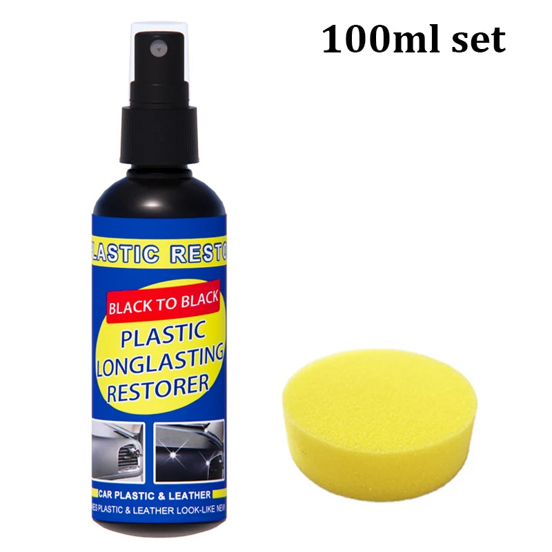 Car Plastic Restorer Back to Black Gloss Car Cleaning Products Plastic Leather Restore Auto Polish and Repair Coating Renovator