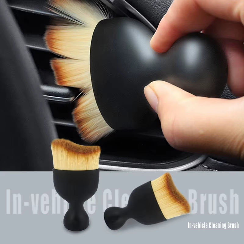 Cleaning Soft Brush Car Vent with Casing Car Interior Cleaning Tool Artificial Car Brush Car Crevice Detailing Dusting Car