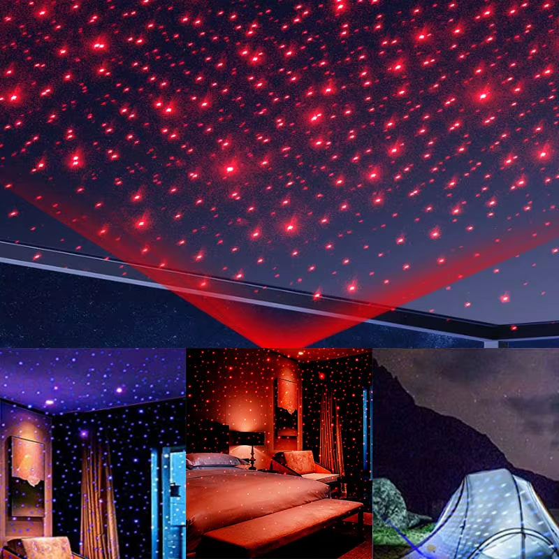 Mini LED Car Roof Star Night Light Projector Atmosphere Galaxy Lamp USB Decorative Adjustable for Auto Roof Room Ceiling Decorat