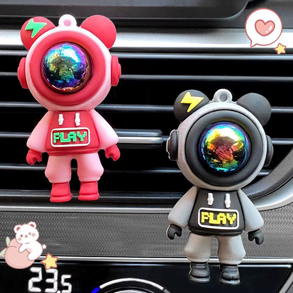 Car Air Outlet Perfume Clips Cartoon Astronaut Car Aromatherapy Ornaments Air Conditioning Aroma Diffuser Clip Car Decoration