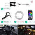 Flexible EL Wire Lights with App Control Ambient Atmosphere Strip Light Decorative Lamps 12V Car Interior Neon RGB Led Strip