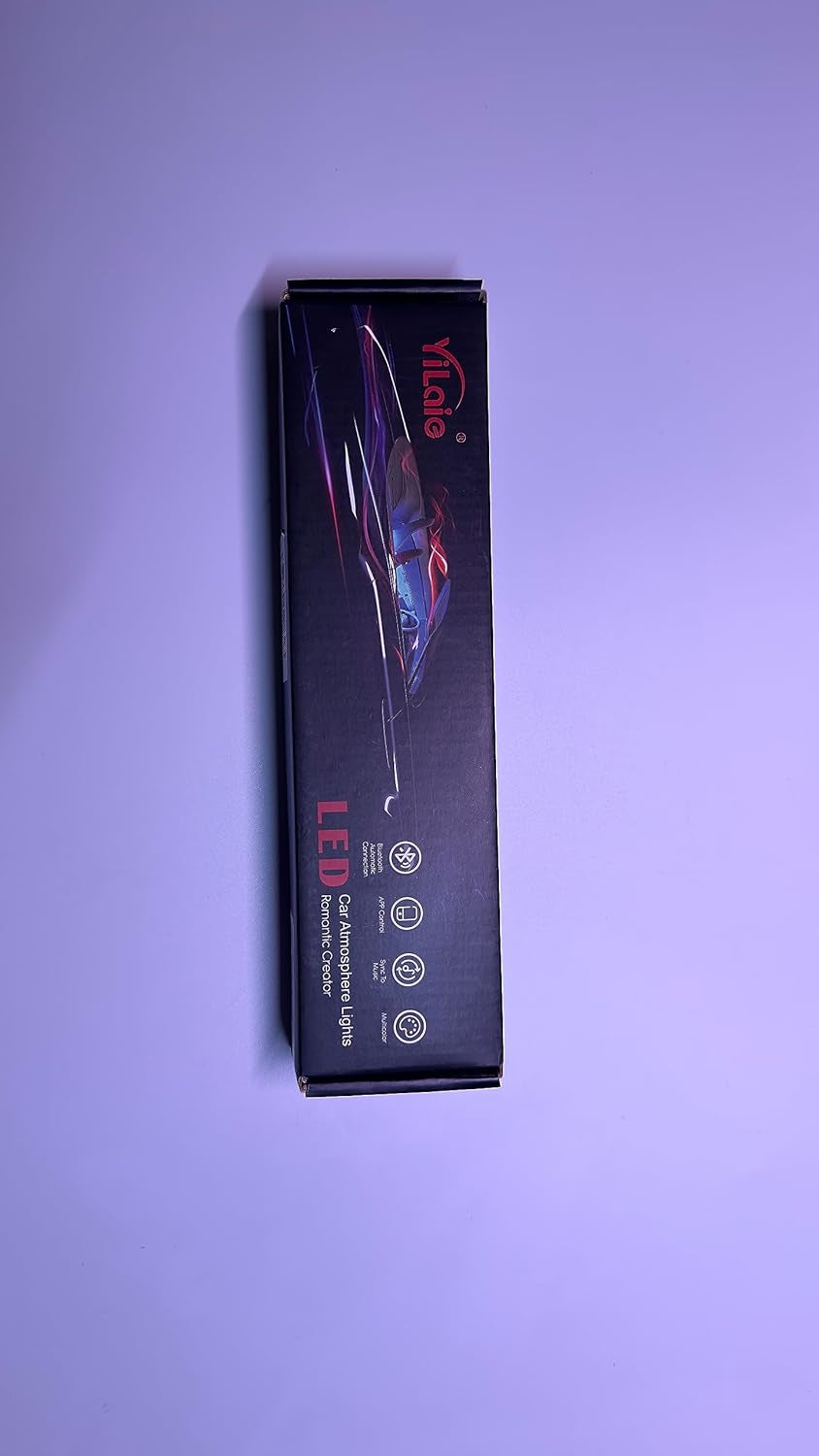 Bluetooth Car LED Strip Lights, Multi DIY Color Music under Dash Interior LED Lights with Sound Active Function